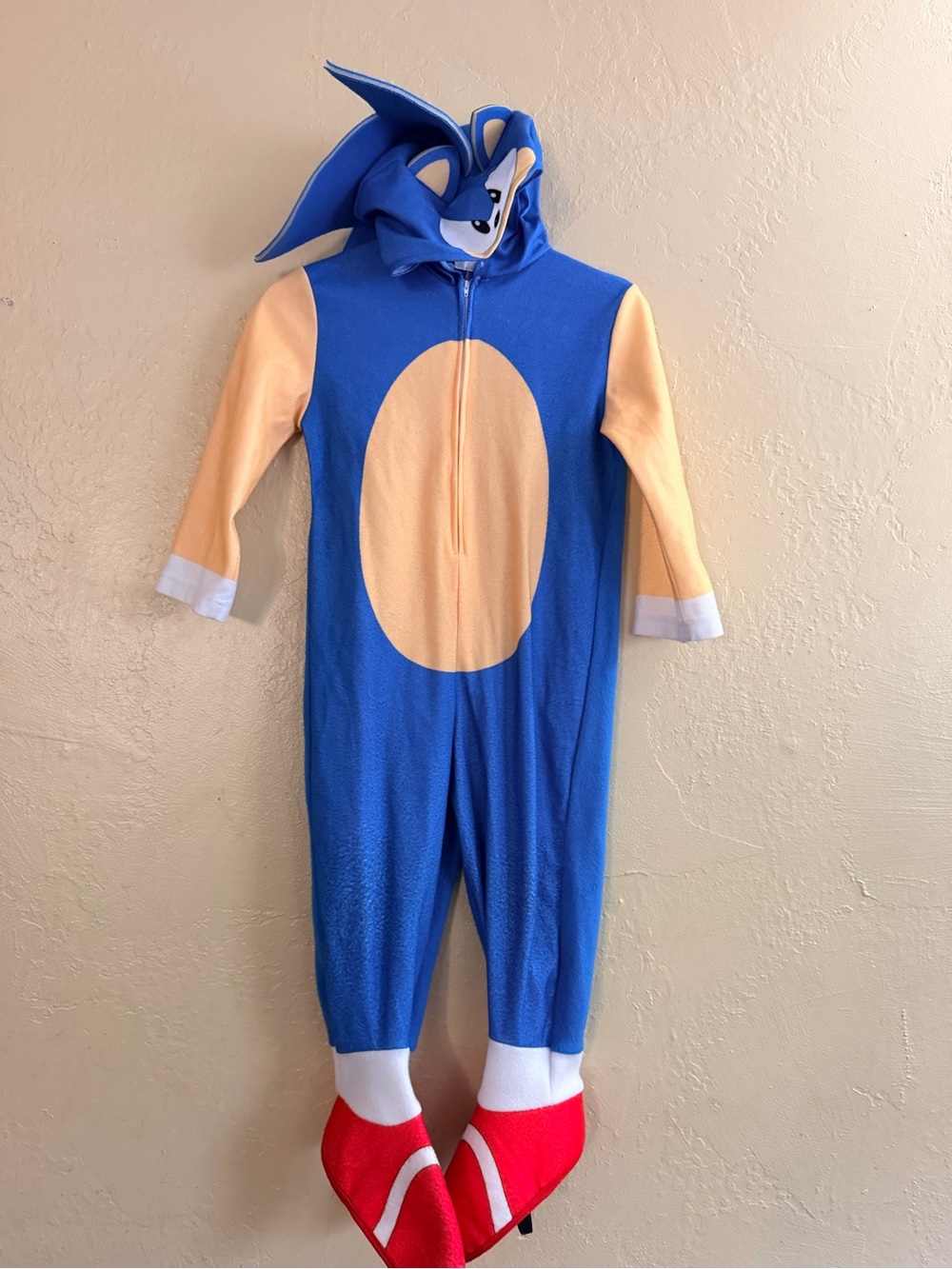 Kids Blue Character One-Piece Costume with Hood